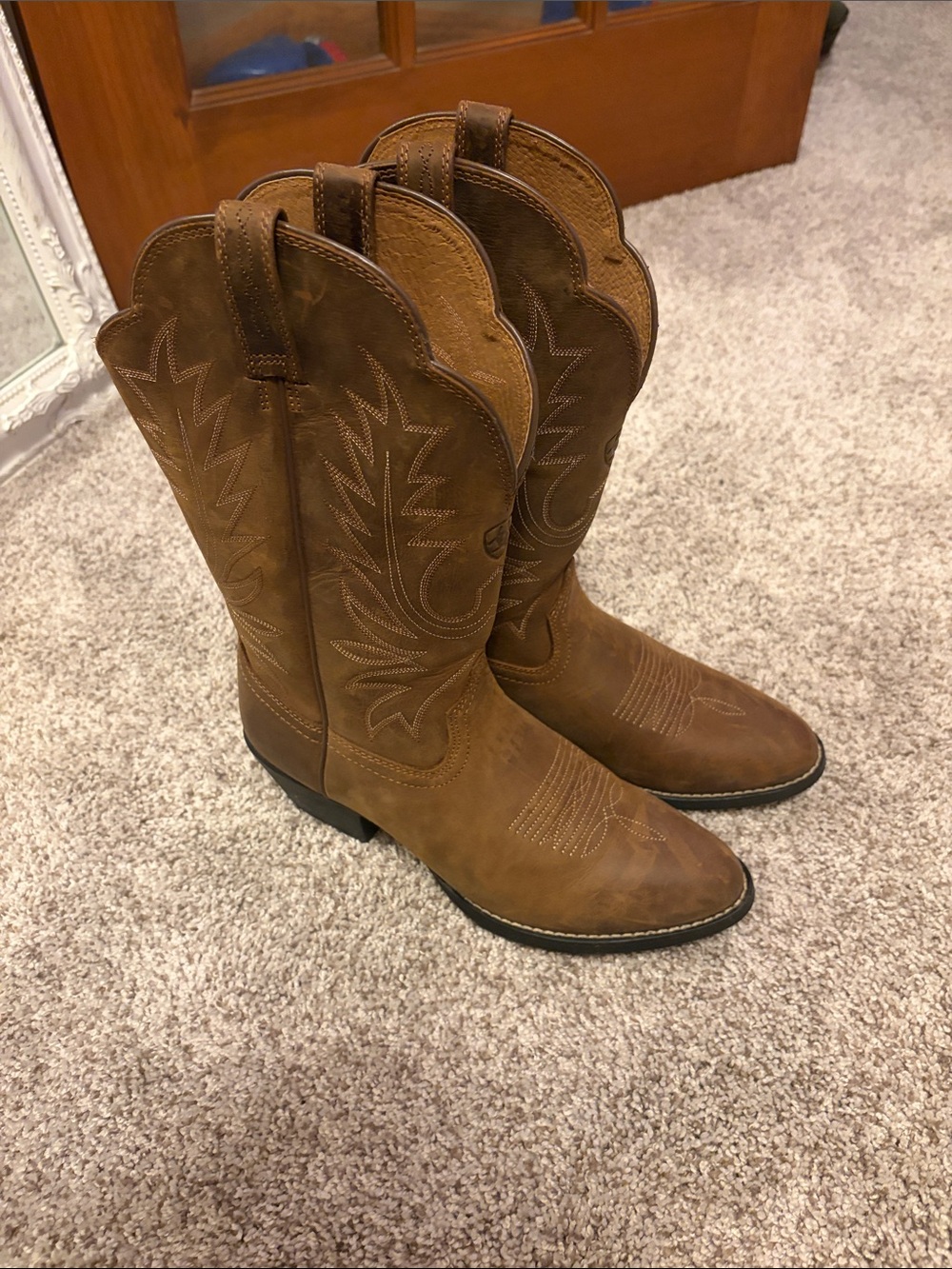 Ariat Brown Western Heeled Cowboy Boots